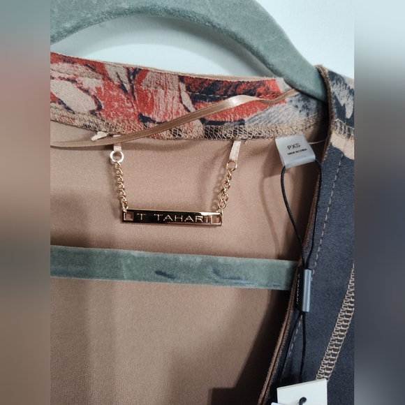 Women’s Garden Floral Faux Leather Cardigan Topper Jacket New With Tags T Tahari - Picture 6 of 8